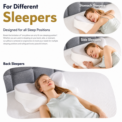 Cooling Contour Memory Foam Pillow — Dual Height for Side & Back Sleepers