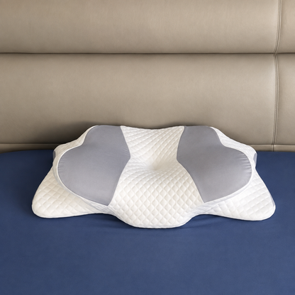 Slow Rebound Memory Foam Neck Pillow — Breathable Contour Support