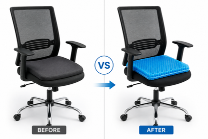Cooling Gel Seat Cushion — Breathable Honeycomb Pad for Car & Office
