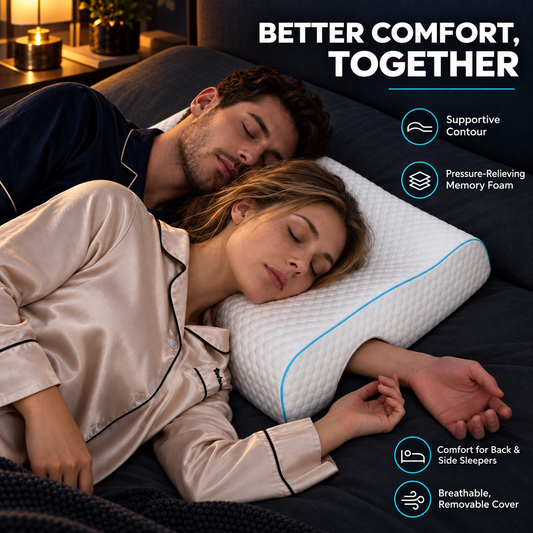 Couples Pillow Arched Cuddle Pillow With Slow Rebound Memory Foam For Arm Rest Hand Pillow