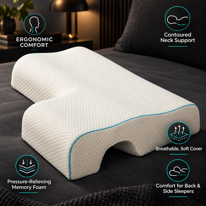 Couples Pillow Arched Cuddle Pillow With Slow Rebound Memory Foam For Arm Rest Hand Pillow