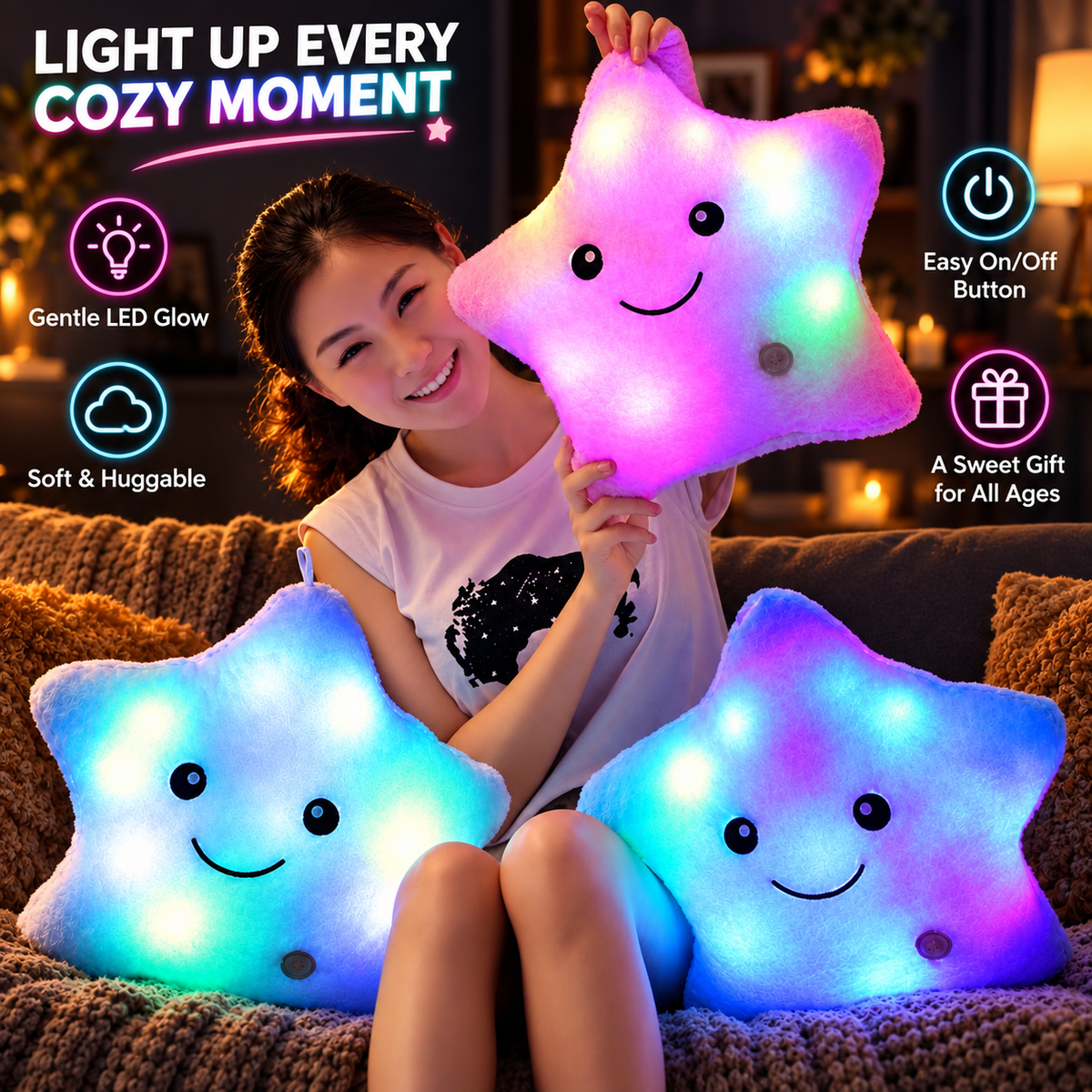 Luminous Pillow Colorful Body Pillow