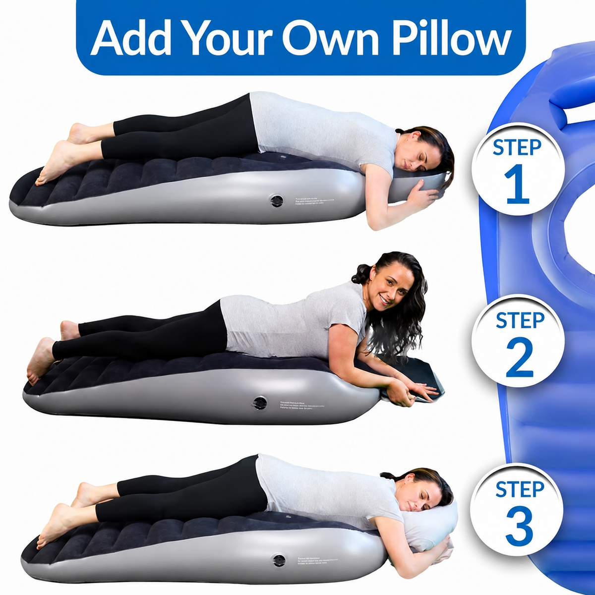 Inflatable Maternity Mattress Pad — Prone Sleeping Support for Pregnancy