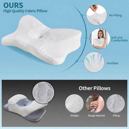 Cooling Contour Memory Foam Pillow — Dual Height for Side & Back Sleepers