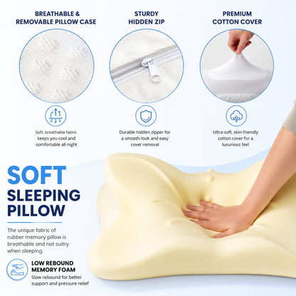 Cooling Contour Memory Foam Pillow — Dual Height for Side & Back Sleepers