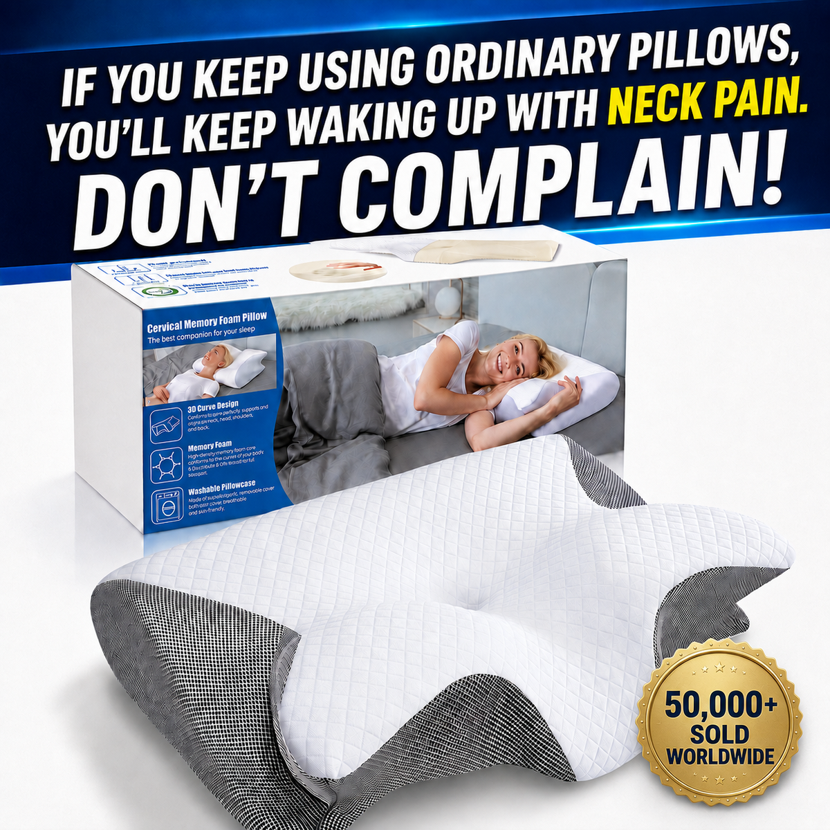 NovaPillow™ Contour Memory Foam Pillow