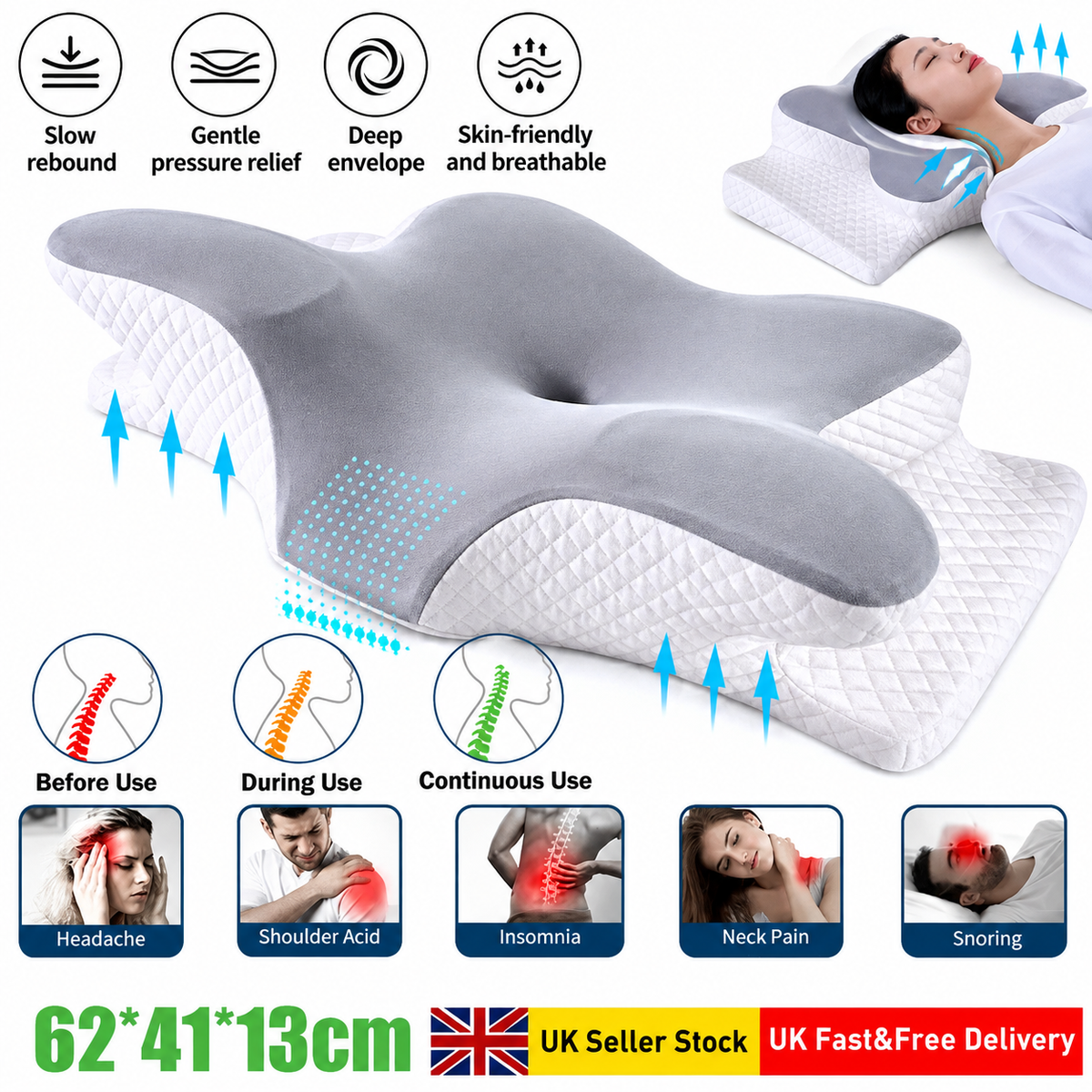 Cotton-Poly Contour Pillow