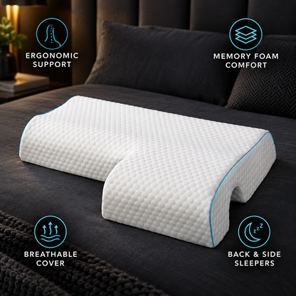 Couples Pillow Arched Cuddle Pillow With Slow Rebound Memory Foam For Arm Rest Hand Pillow