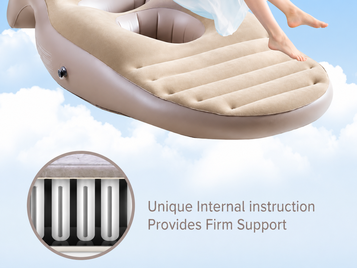 Inflatable Maternity Mattress Pad — Prone Sleeping Support for Pregnancy