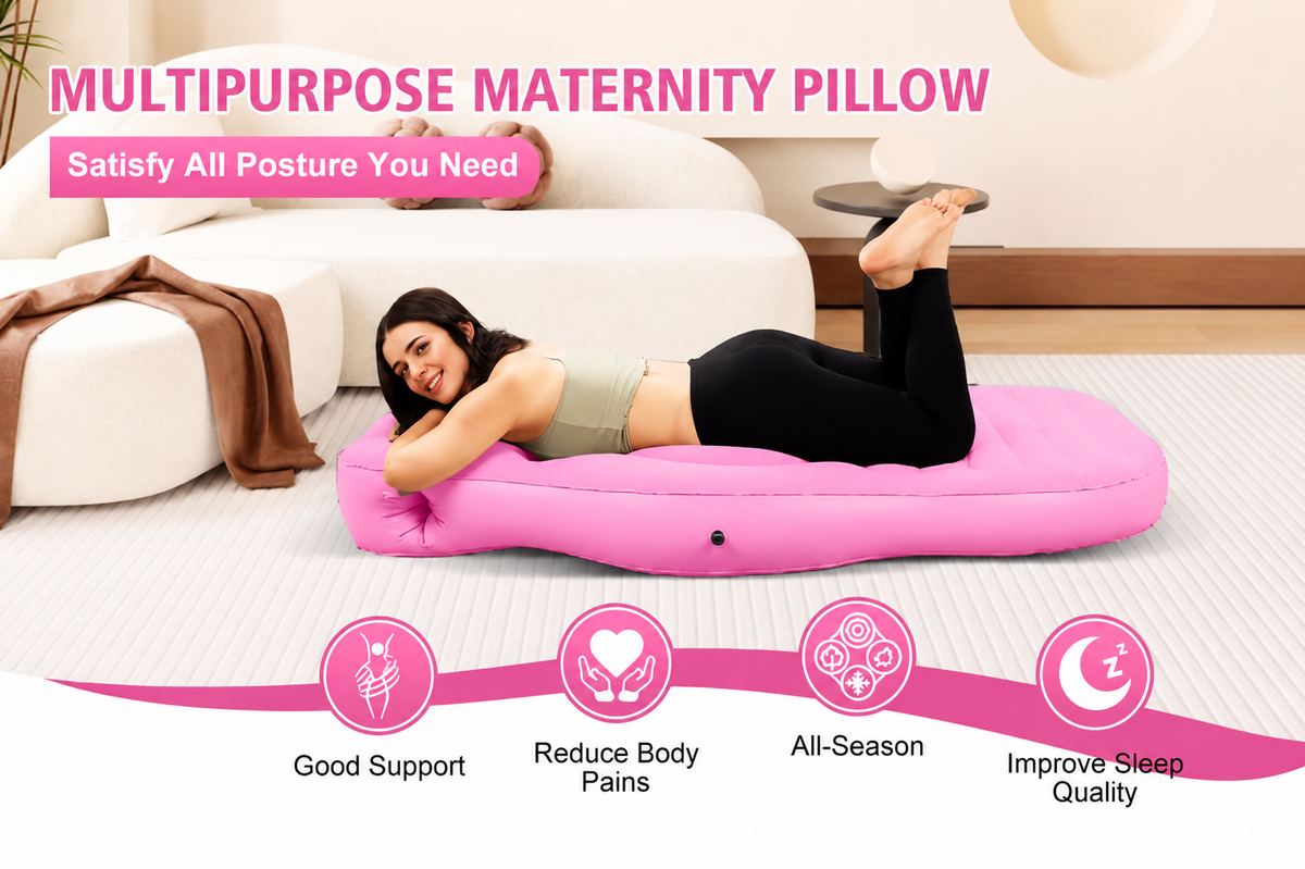 Inflatable Maternity Mattress Pad — Prone Sleeping Support for Pregnancy