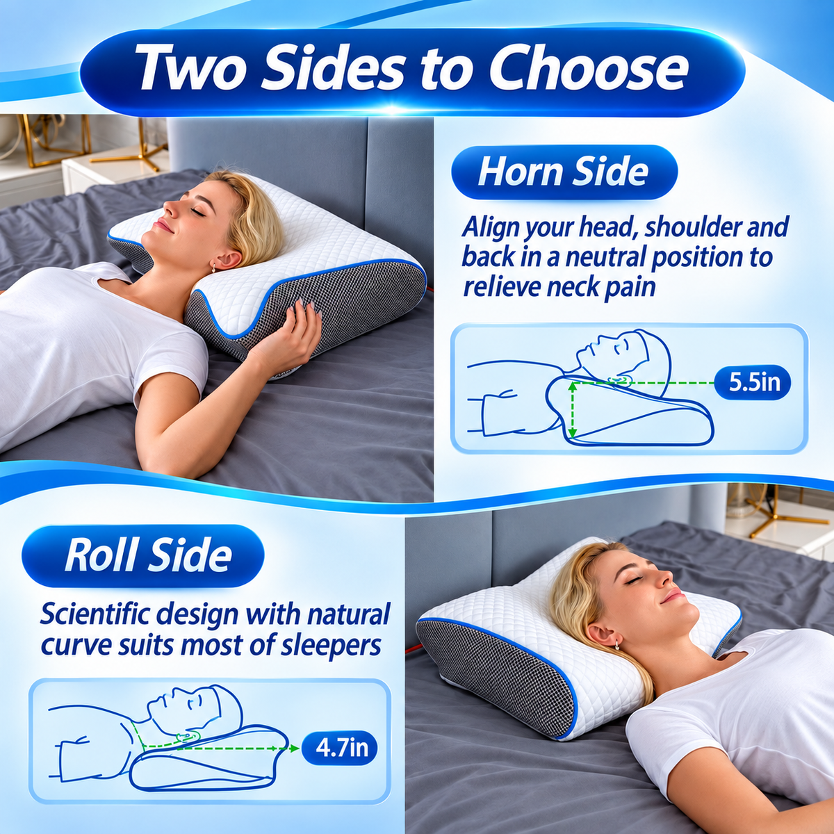 NovaPillow™ Contour Memory Foam Pillow