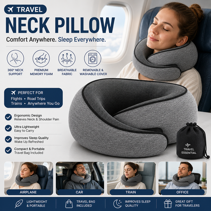 Memory Foam Travel Neck Pillow