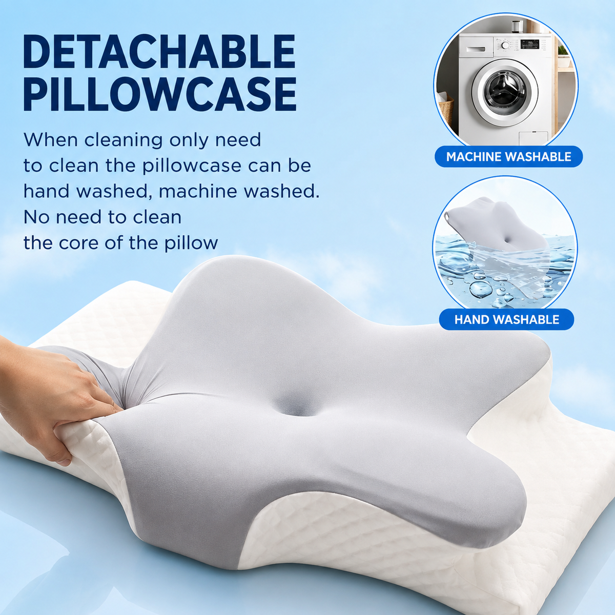 Cotton-Poly Contour Pillow