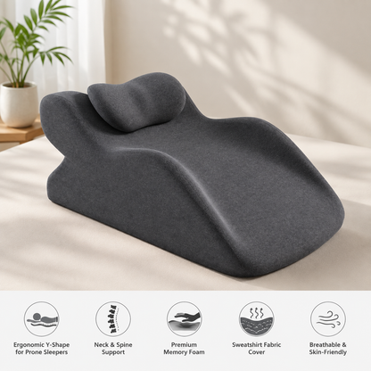 Memory Foam Reading & Nap Backrest Pillow — Lumbar Support With Arms