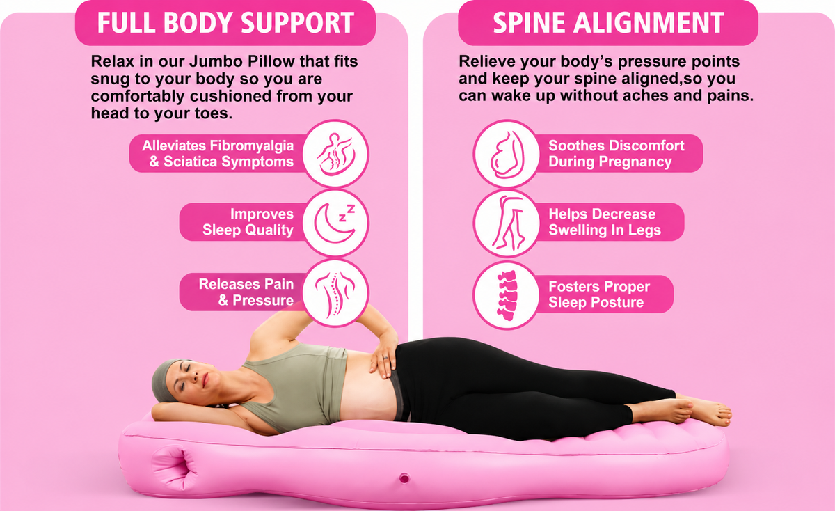 Inflatable Maternity Mattress Pad — Prone Sleeping Support for Pregnancy