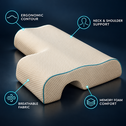 Couples Pillow Arched Cuddle Pillow With Slow Rebound Memory Foam For Arm Rest Hand Pillow