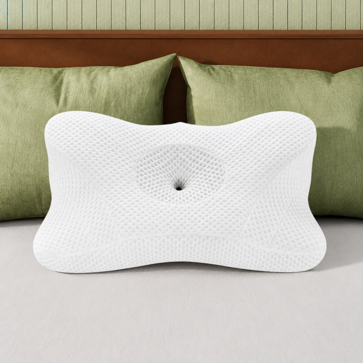 Cooling Contour Memory Foam Pillow — Dual Height for Side & Back Sleepers
