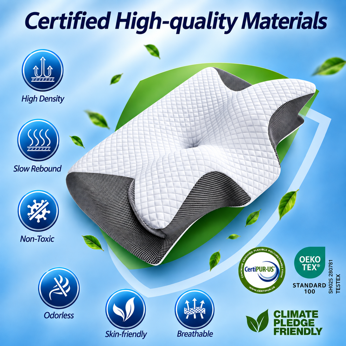 NovaPillow™ Contour Memory Foam Pillow