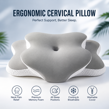 Butterfly Memory Foam Contour Pillow — Cervical Support