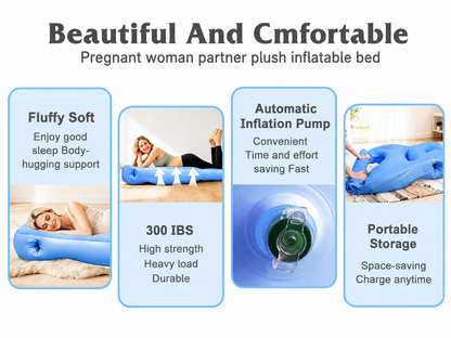 Inflatable Maternity Mattress Pad — Prone Sleeping Support for Pregnancy