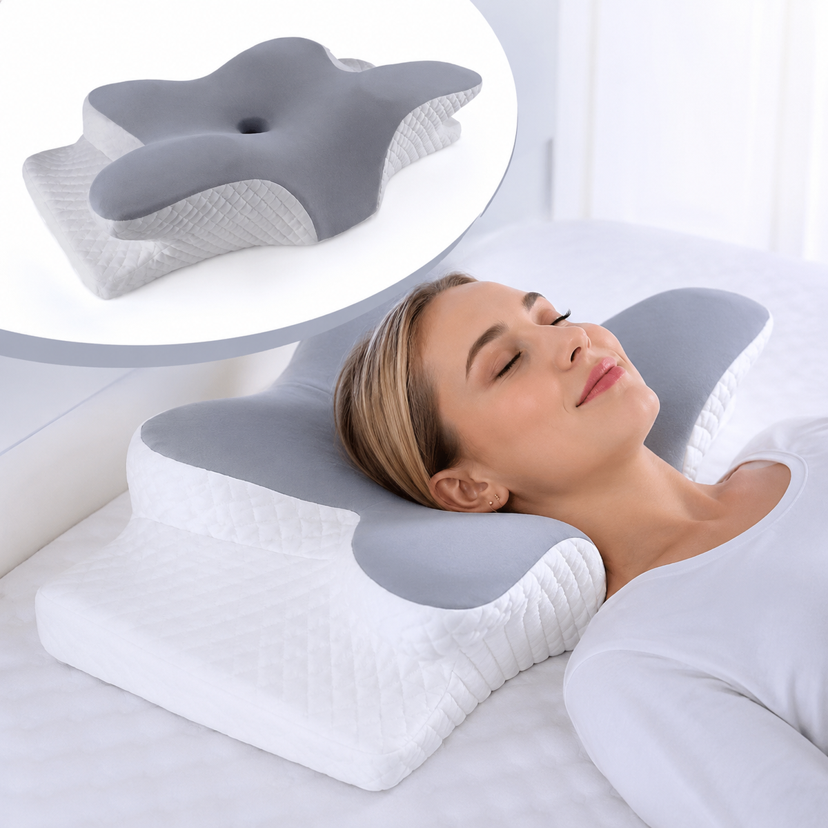 Cotton-Poly Contour Pillow